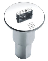 VETUS Deck entry "WC", chromium plated brass for waste water extraction, for hose Ø 38 mm, cover Ø 88 mm, pop-out, L= 115 mm, G1½" thread CAPWC38